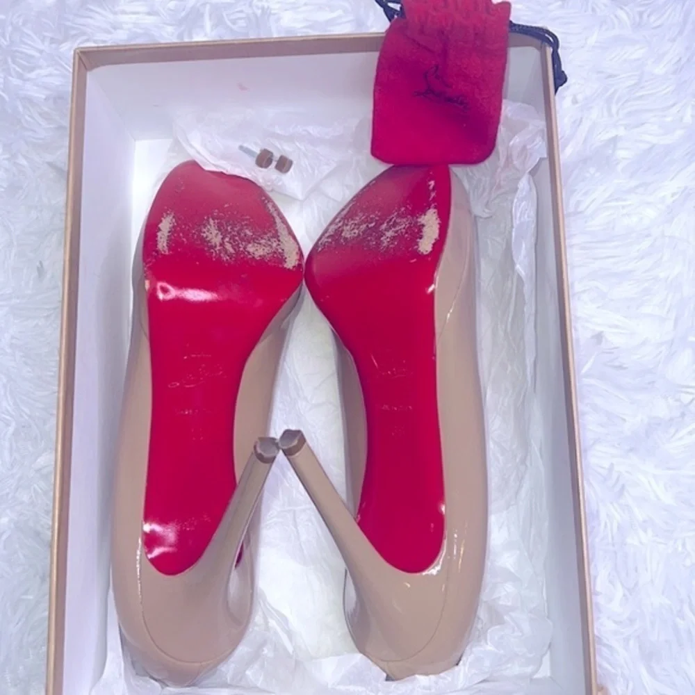 🔥Christian Louboutin Nude PumpBEIGE Size 8 - Picture 9 of 13